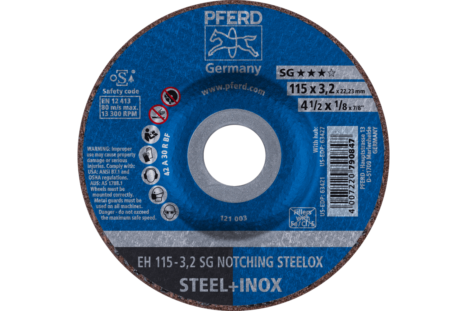 Grinding Wheel, SG NOTCHING STEELOX