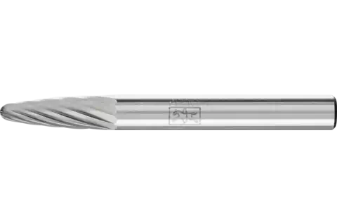 PFERD Carbide Bur SF-1 Tree Shape Single Cut 1/4" x 5/8" x 1/4" Shank