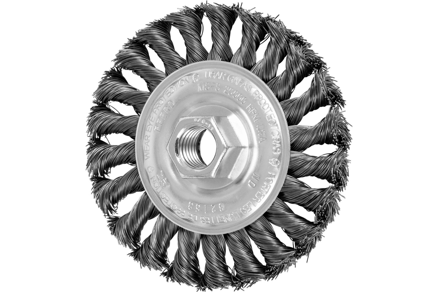 Standard Twist Knot Wire Wheel Brush, 4 Inch / Steel wire (ST)