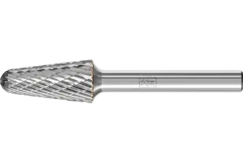 PFERD Carbide Bur SL-4 14° Taper TOUGH Double Cut 1/2" x 1-1/8" x 1/4" Shank