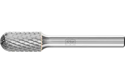 PFERD Carbide Bur SC-3 Cylindrical Radius End Diamond Cut 3/8" x 3/4" x 1/4" Shank
