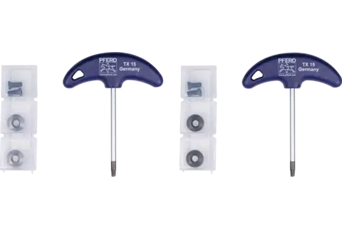 PFERD 4-1/2"/5" ALUMASTER Service Set - TORX Key, 2 Screws, 2 Inserts