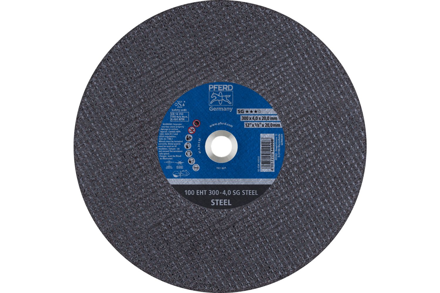 Portable Cut-Off Wheel, SG STEEL