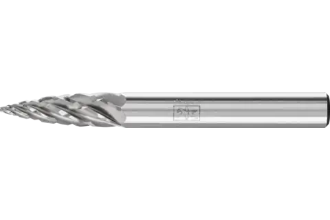 PFERD Carbide Bur SG-1 Pointed Tree Shape STEEL Cut 1/4" x 5/8" x 1/4" Shank