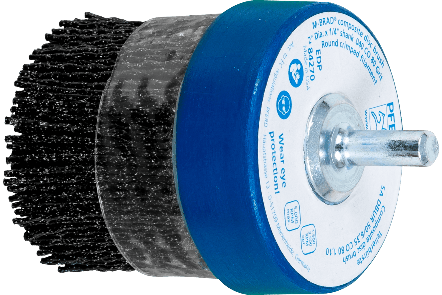 M-BRAD® Mounted Disc Brush, 2 Inch / Ceramic oxide grain (CO)