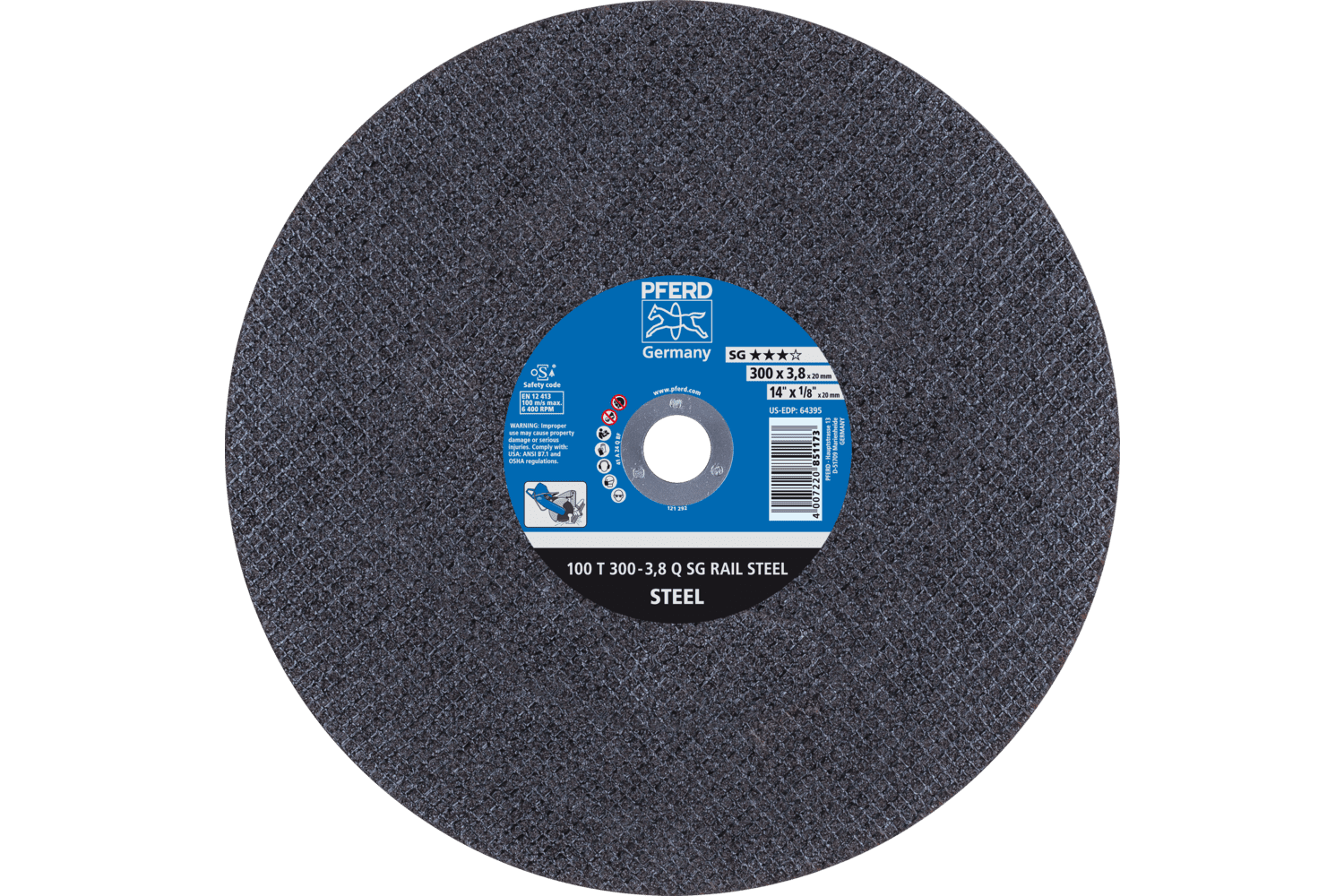 Large Diameter Cut-Off Wheel, SG RAIL STEEL