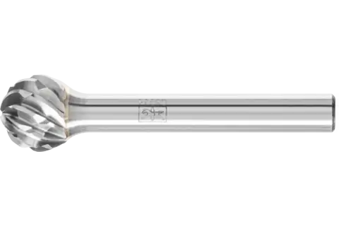 PFERD Carbide Bur SD-5 Ball Shape STEEL Cut 1/2" x 7/16" x 1/4" Shank